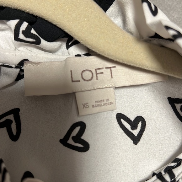 Peplum chiffon heart printed top - Picture 5 of 5